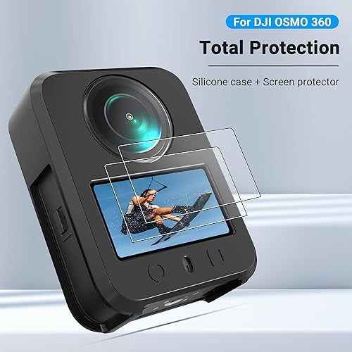 Miniatura 5 de CYNOVA OSMO 360 Kit de accesorios, incluye funda de silicona DJI Osmo 360protectores de pantalla (2 juegos) para DJI OSMO 360 Accesorios Bundle