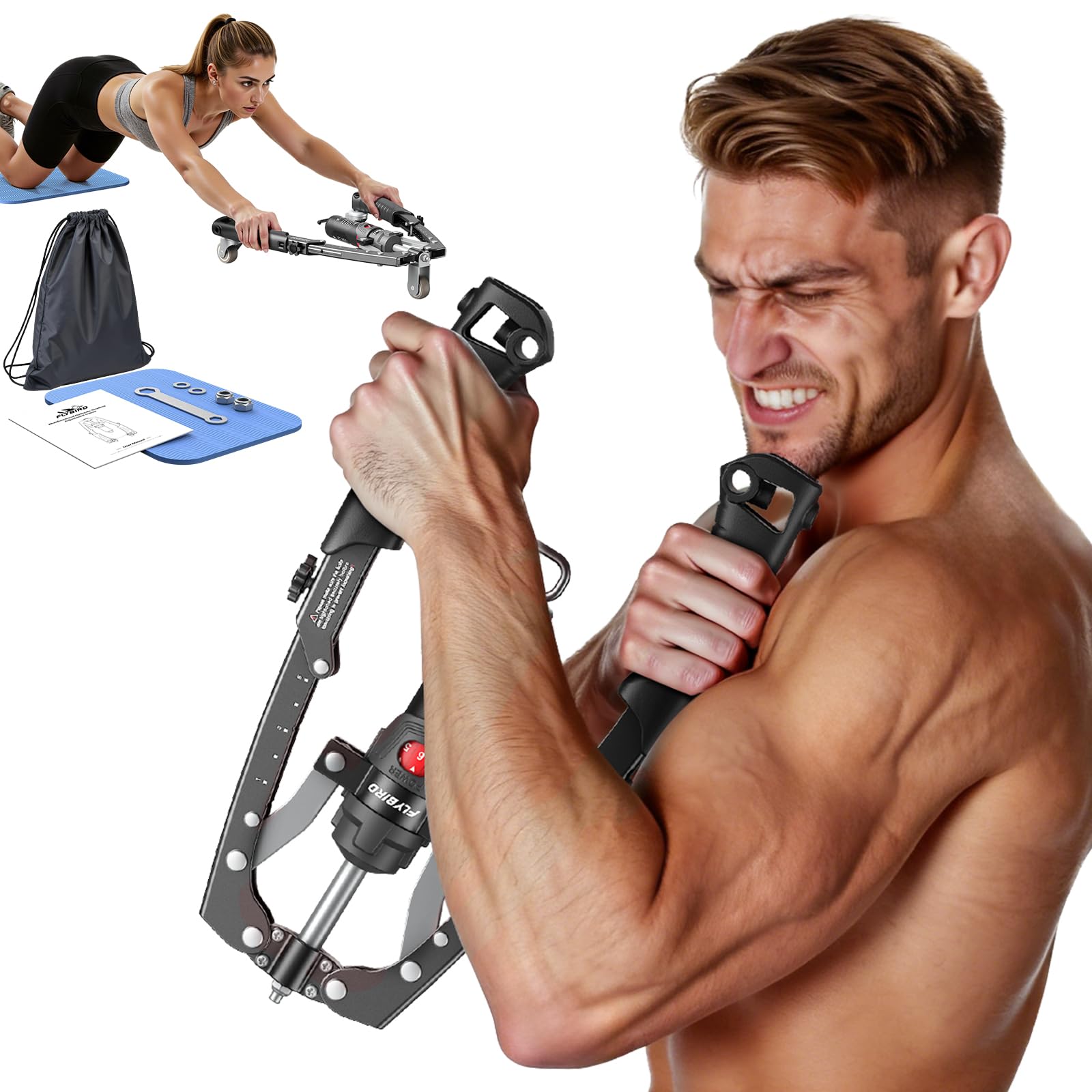 6% Off FLYBIRD 3-in-1 Chest Arm & Core Trainer