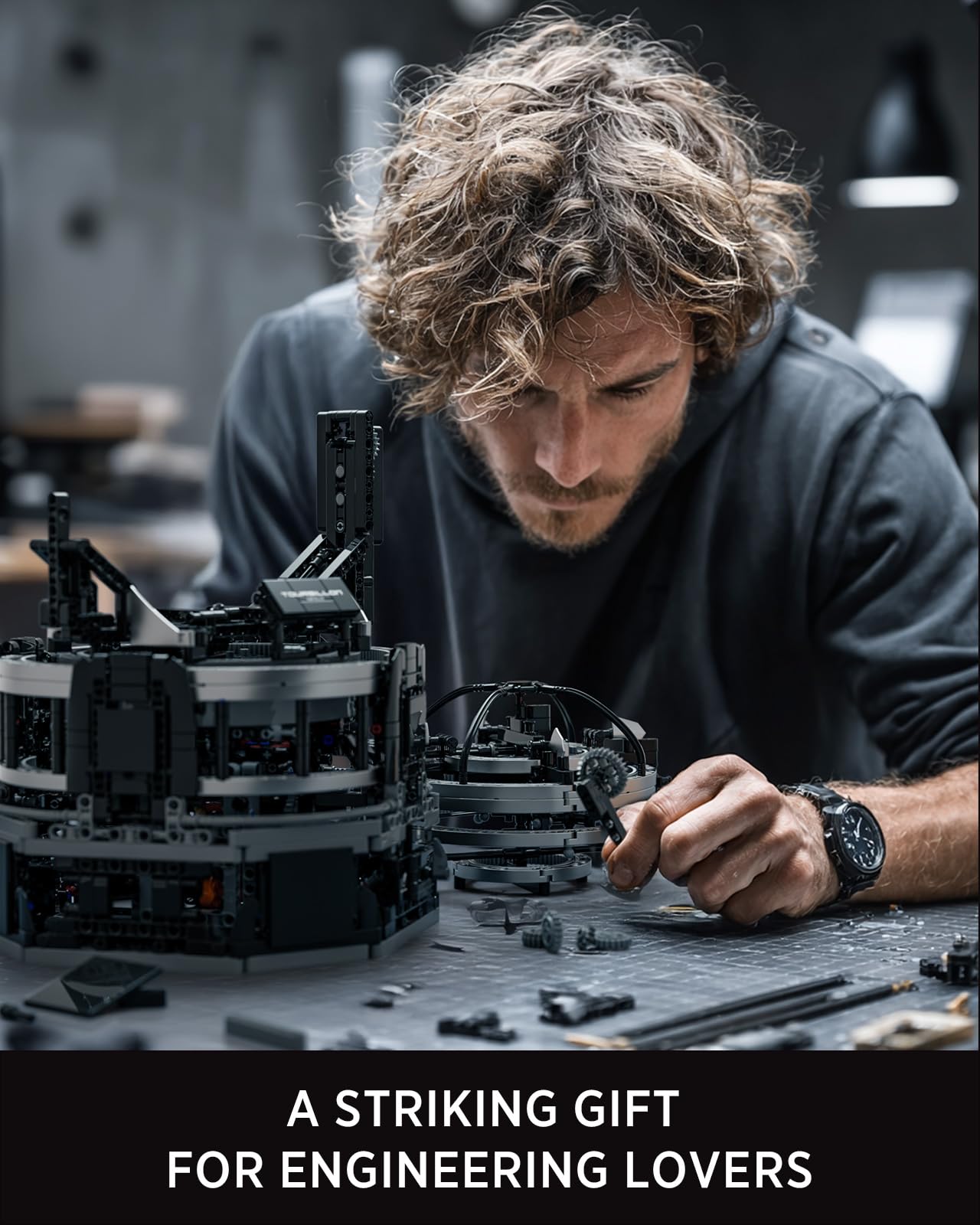 Nifeliz Kit di Costruzione Technique Tourbillon, Modello della Serie Motori per Collezionisti, Kit Espositivo Scientifico-Fisico per Adulti, Regalo per l'Arredo della Casa o dell'Ufficio, NF10355