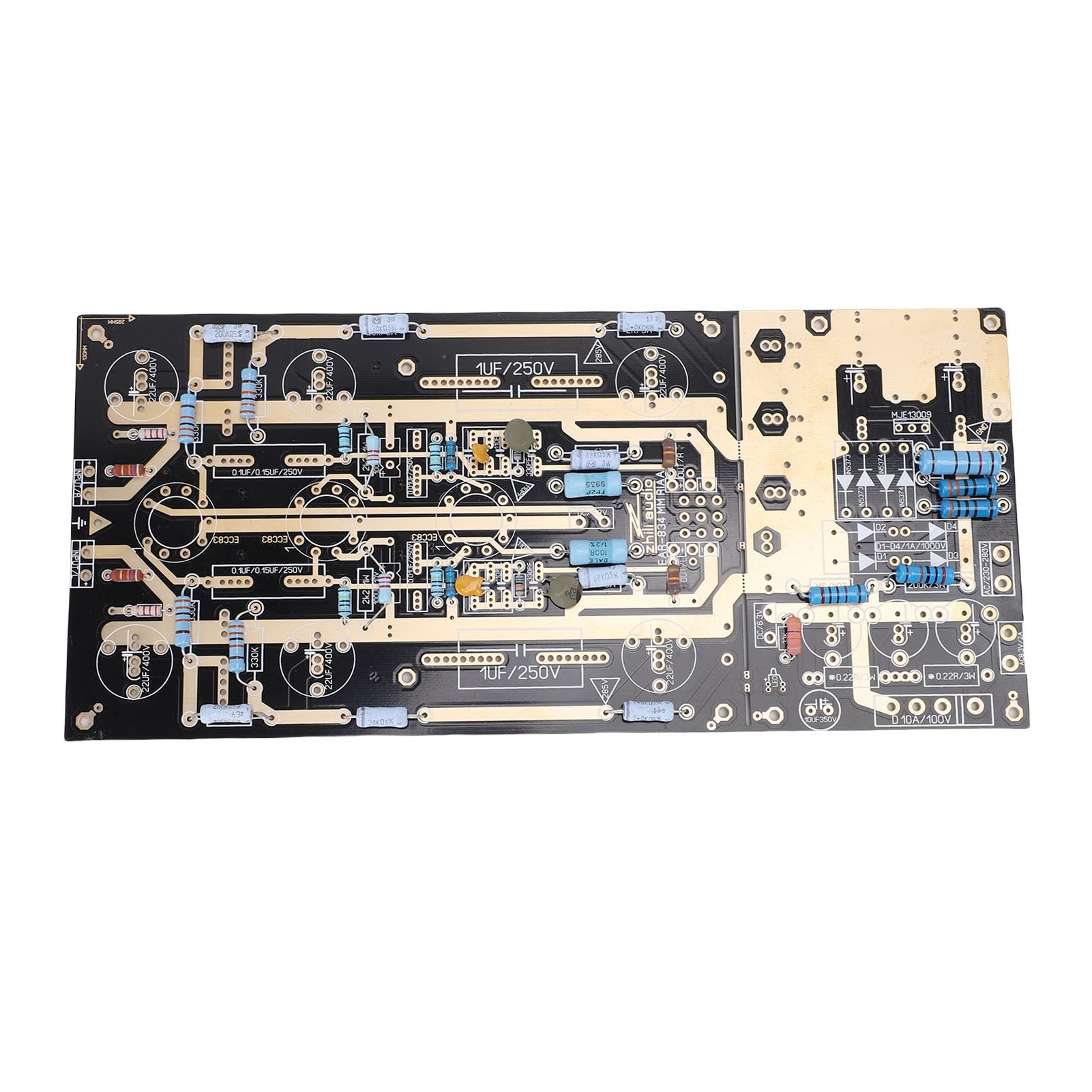 Duokon Scheda Amplificatore di Potenza Scheda Amplificatore Fono PCB per Tubi ECC83 5,12 X 11,22 Pollici Equalizzazione RIAA 3 Prese per Tubi Giradischi Audio Fai da Te per l'ascolto di Vinili