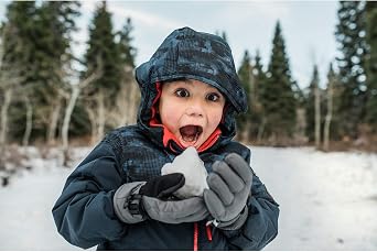 Waterproof Kids Ski Snow Gloves, 100G 3M Thinsulate Warm Winter Boys Girls