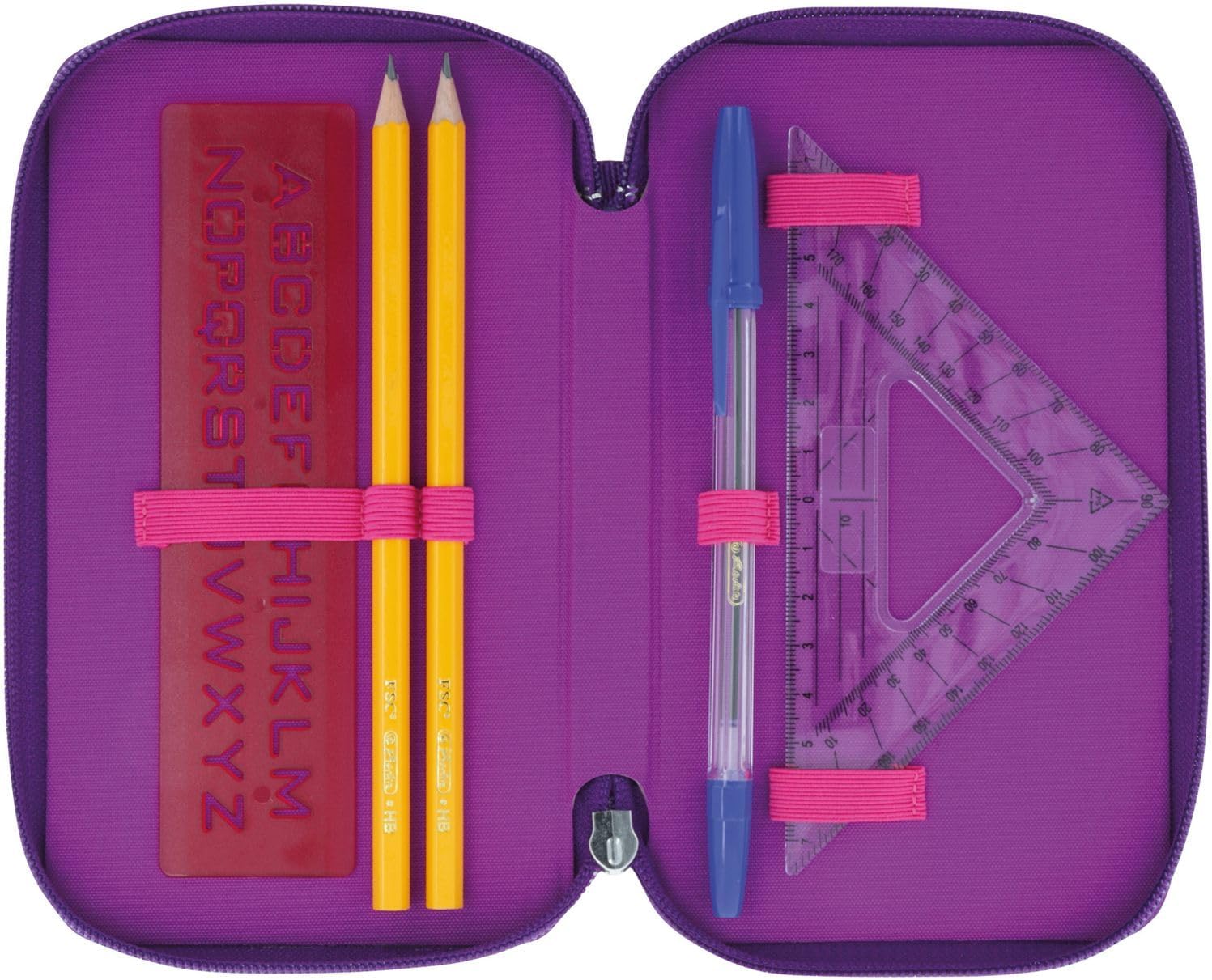 Herlitz TriCase 31-Piece Dip Dye Pink/Purple, purple