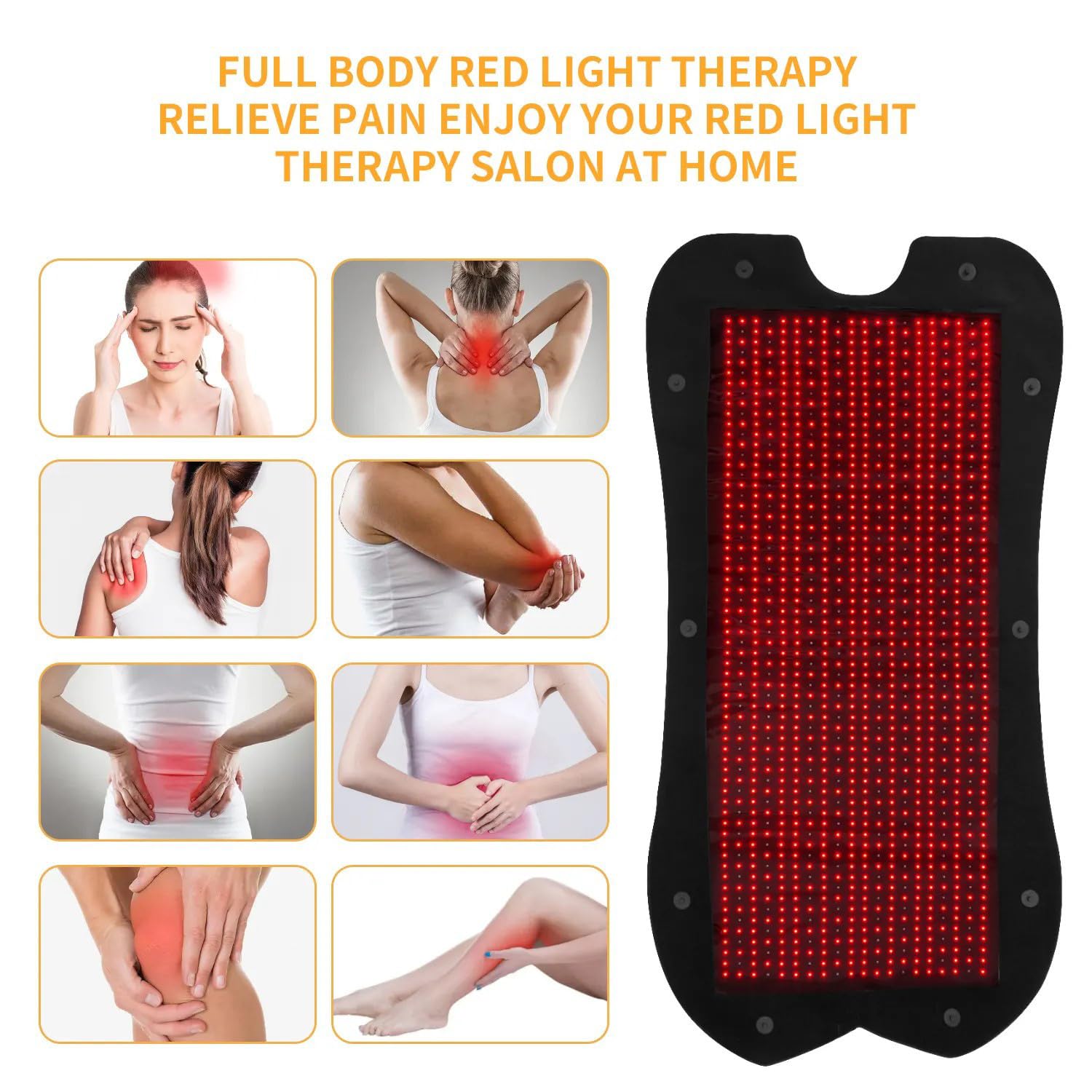 2520 szt. lampa z czerwonymi lampami terapeutycznymi czerwonymi światłami, 75 x 90 cm, terapia światłem czerwonym światłem na całe ciało, do łagodzenia bólu, do domu, lampa na podczerwień, szersza i
