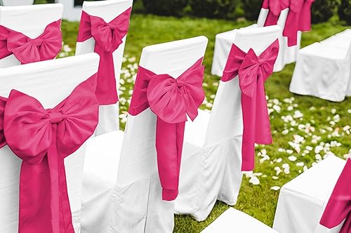 Miniatura 6 de Paquete de 12 caminos de mesa de satén rosa intenso de 12 x 108 pulgadas de largo, para bodas, fiestas, eventos, decoración de fiestas de