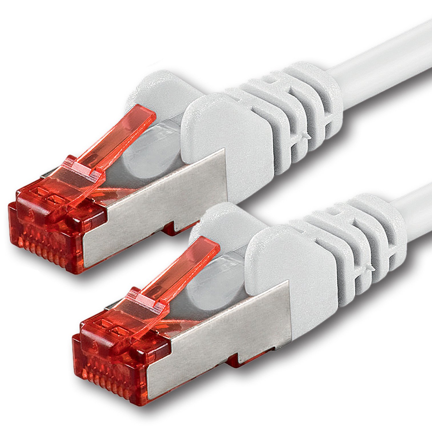 1aTTack.de 1x 3 Meter - Cat 6 Netzwerk-Kabel Patch-Kabel Cat6 RJ45 SFTP - Weiß