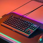 SteelSeries Apex 3 Tkl - RGB USB Gaming Keyboard - Tenkeyless Compact Esports Form Factor - 8-Zone RGB Illumination - Ip32 Water & Dust Resistant - American QWERTY Layout
