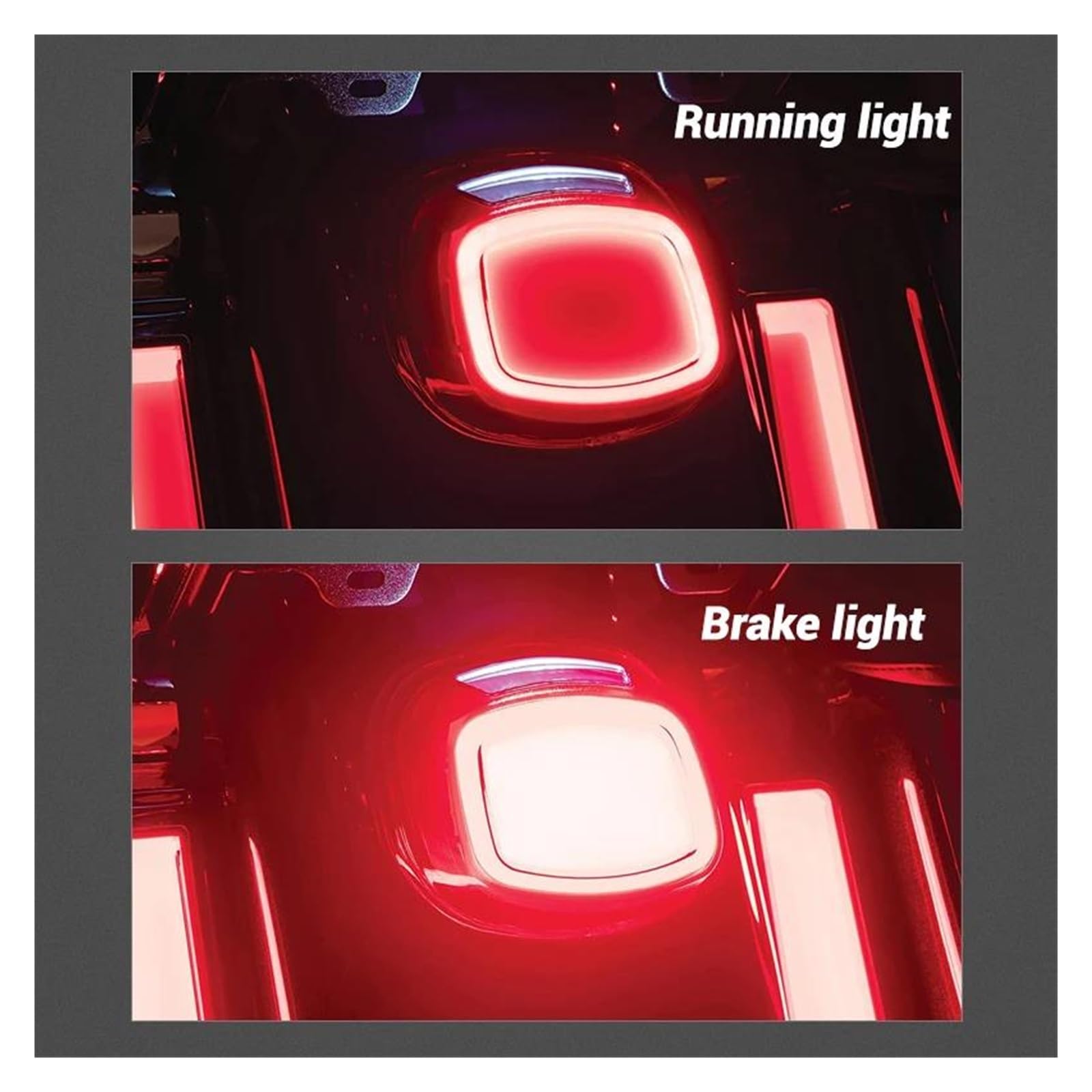 luce posteriore freno stop Fanale posteriore per moto a LED, luce freno rossa, fumo, per Harley, per Touring, per Softail, per Dyna, per Sportster XL883N 1200N(Smoke)