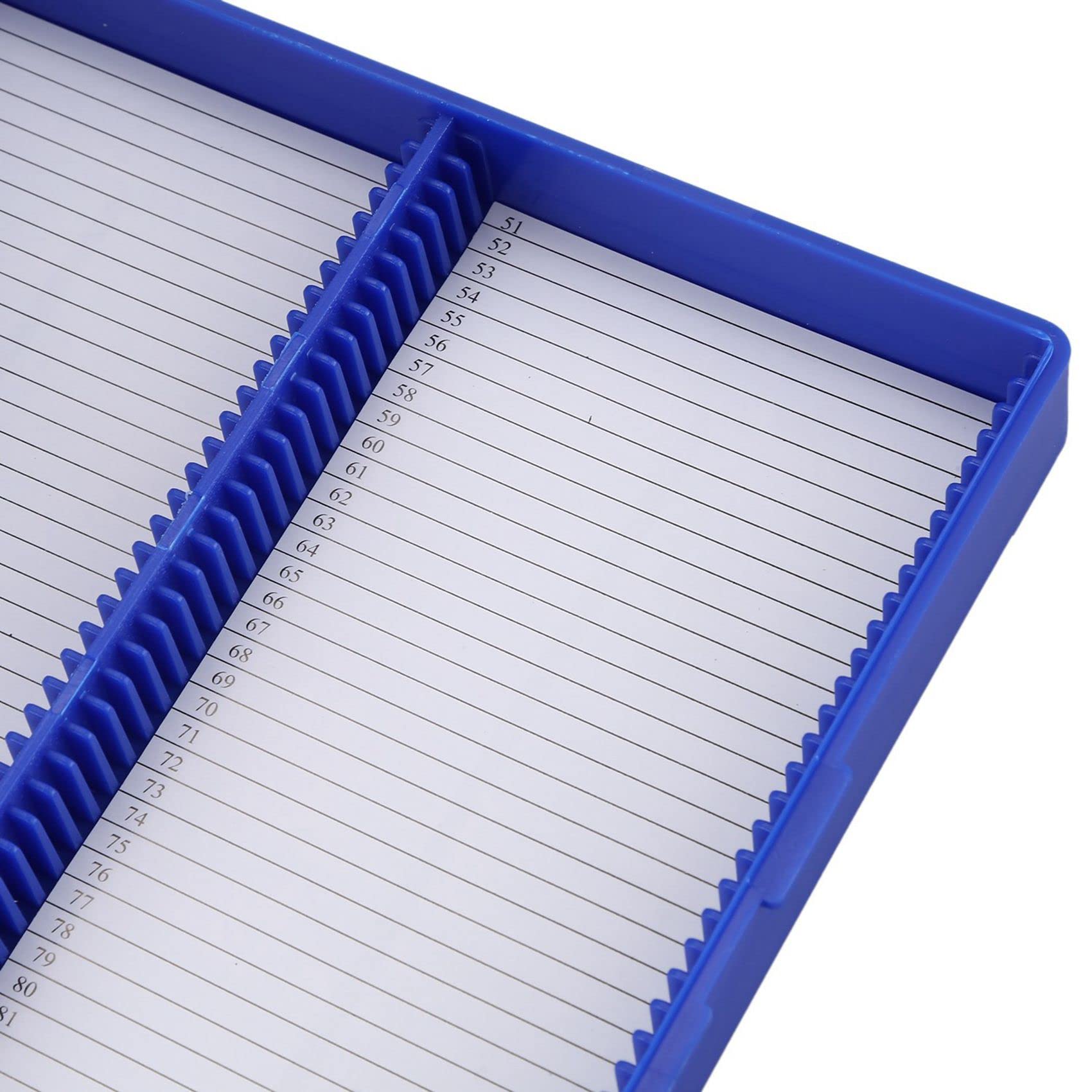 2 cajas de microscopio de plástico azul real con capacidad para 100 microscopios