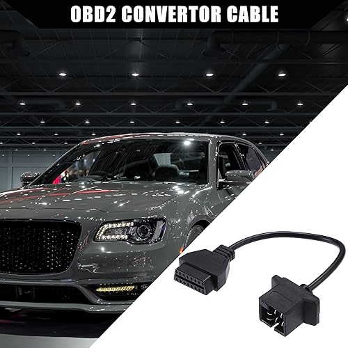 Miniatura 3 de Hihaha Cable adaptador de escáner de diagnóstico OBD2 de 6 pines a 16 pines para Jeep Grand Cherokee para DodgeFrontalHerramienta de diagnóstico