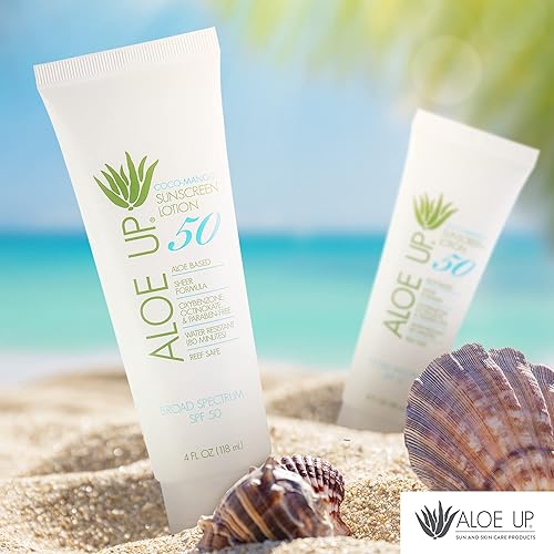 Miniatura 9 de Aloe Up Loción de protección solar SPF 50, cuidado de la piel solar no grasa y de absorción rápida, protección solar para la piel amigable con los