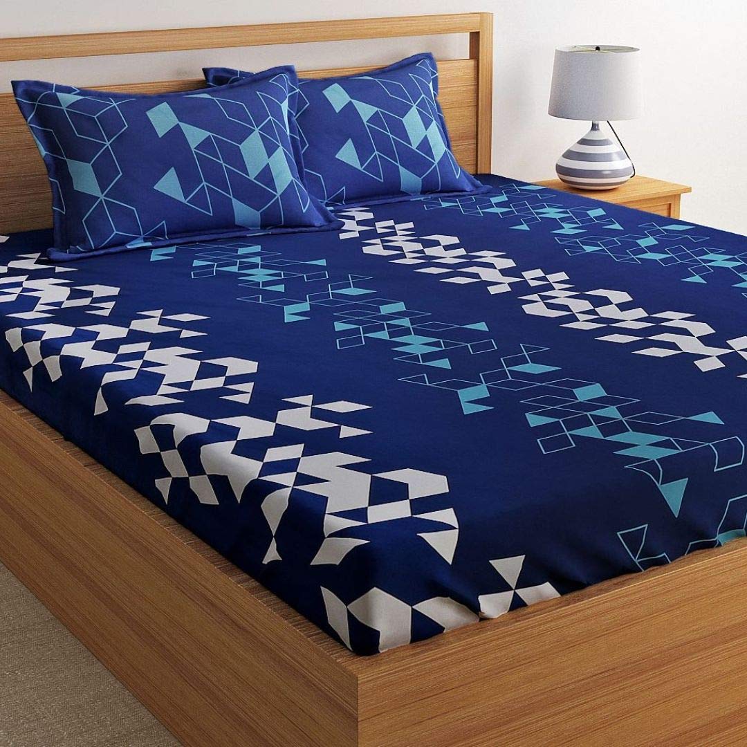 Dreamscape 100 Cotton Double Bedsheets with 2 Pillow Covers Cotton