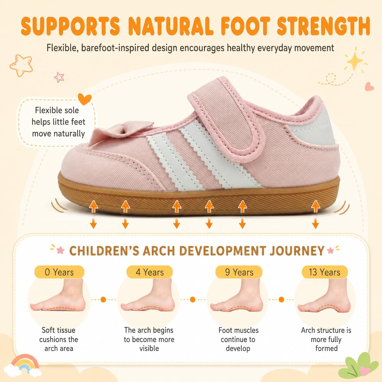 Wide Toddler Girl Mary Jane Dress Shoes Classic Sneakers Barefoot Walking Shoes with Bow for School,Wedding Party Church, Halloween Christmas