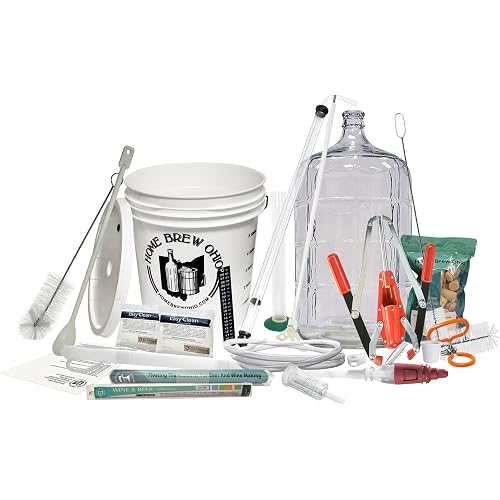 Ultimate Wine Making Equipment Starter Kit with 6 Gallon Glass Carboy