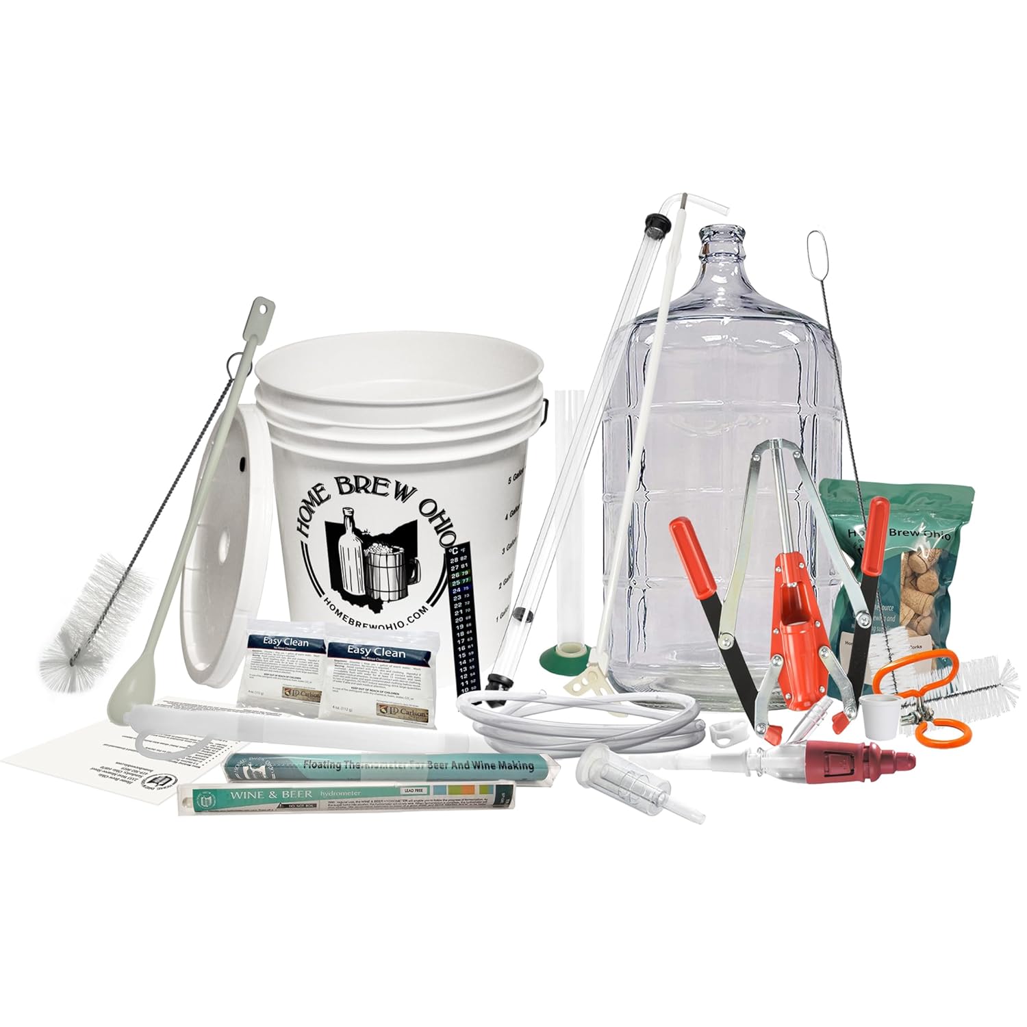 Ultimate Wine Making Equipment Starter Kit with 6 Gallon Glass Carboy