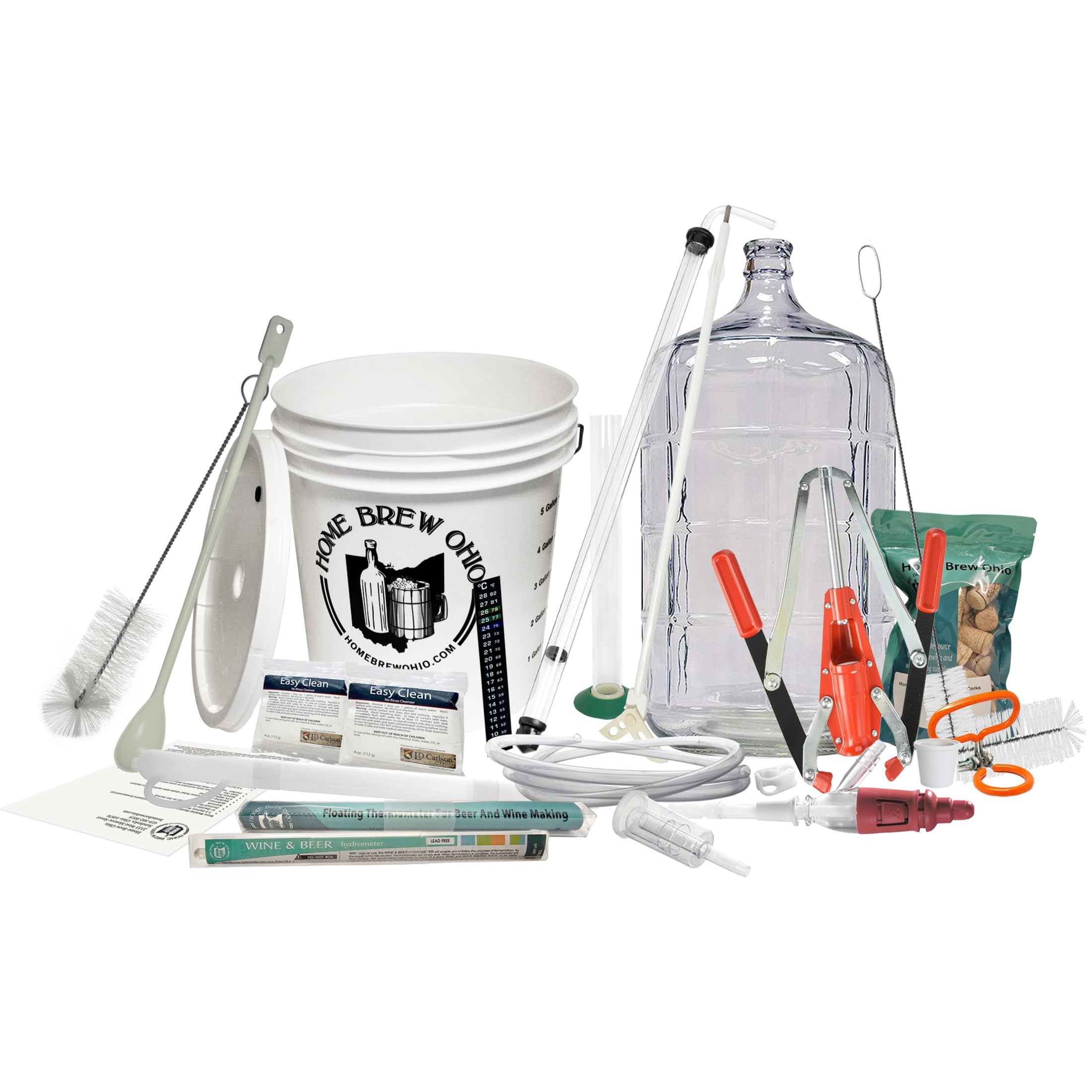 Ultimate Wine Making Equipment Starter Kit with 6 Gallon Glass Carboy