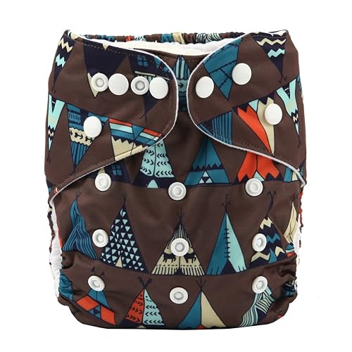 Miniatura 12 de Pañal de bolsillo para bebé, reutilizable, lavable, 8 libras a 36 libras (lluvia arcoíris)