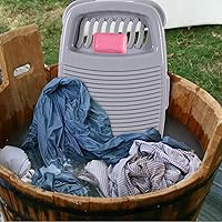 Vista 6 de Housoutil Lavabo de plástico antideslizante tabla de lavado antideslizante para lavar a mano, tabla de lavar a mano herramienta de ropa para ropa