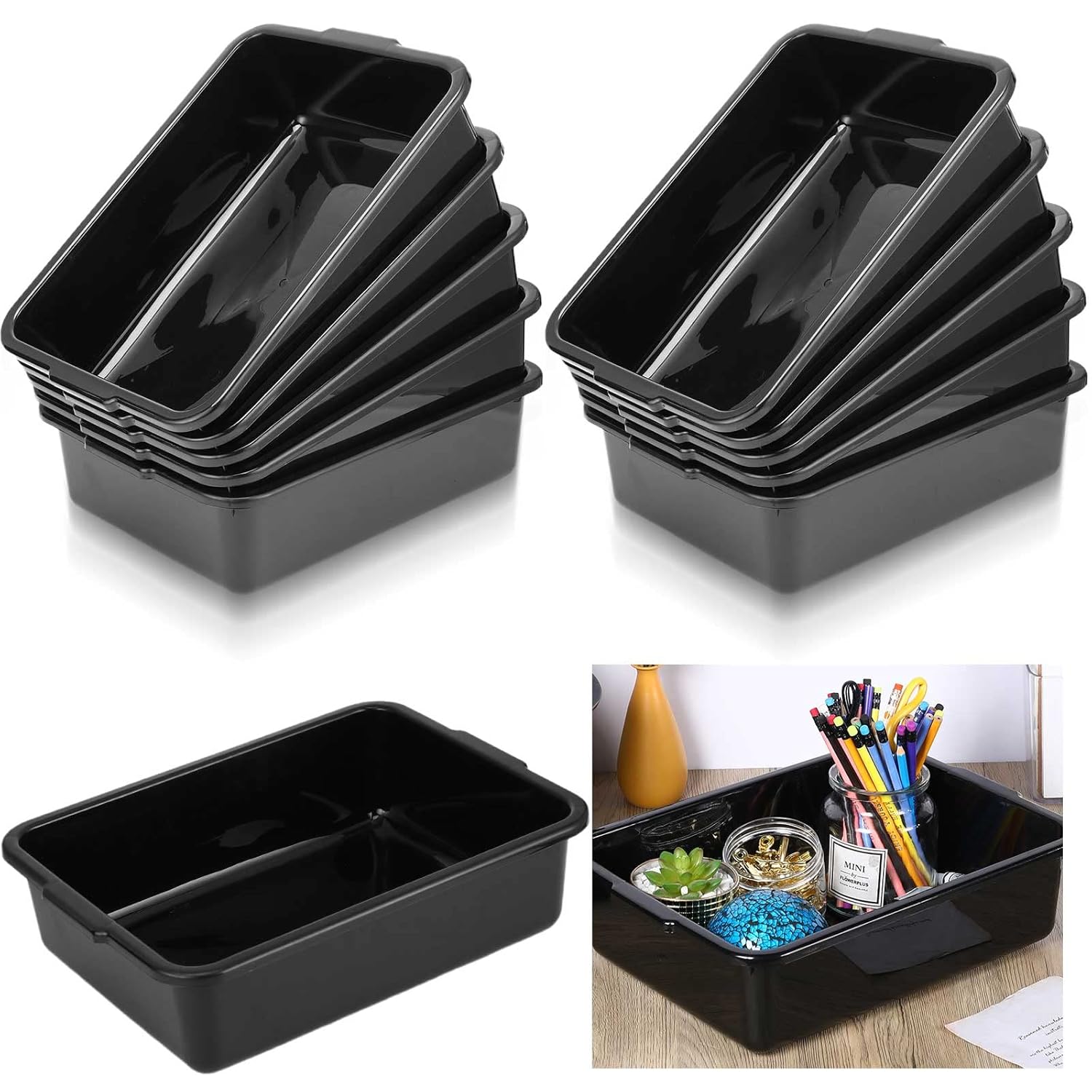 Sherr 10 Pcs 8L Plastic Bus Tubs Bus Tubs Restaurant Food