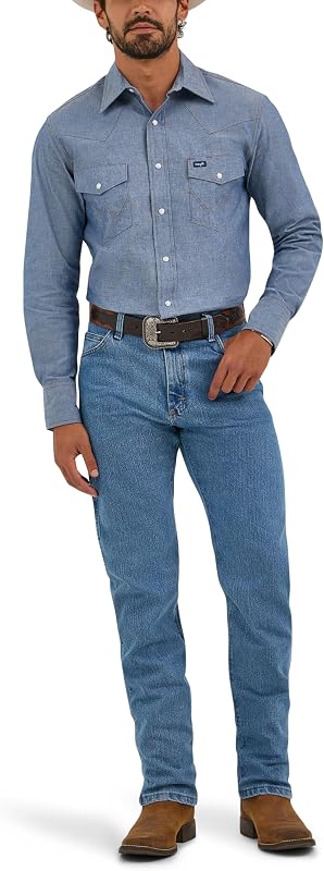 Wrangler jean regular de corte vaquero de alto rendimiento para hombre