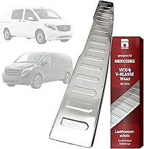 Stainless Steel Boot Sill Protector with Folded Edges Matt Compatible with Vito and V-Class W447 from 2014