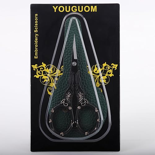 Miniatura 7 de Tijeras de Detalle Pequeñas con Estuche, Tijeras Afiladas para Labores de Aguja para Costura Manualidades Crochet Punto de Cruz Estambre, Cortahilos