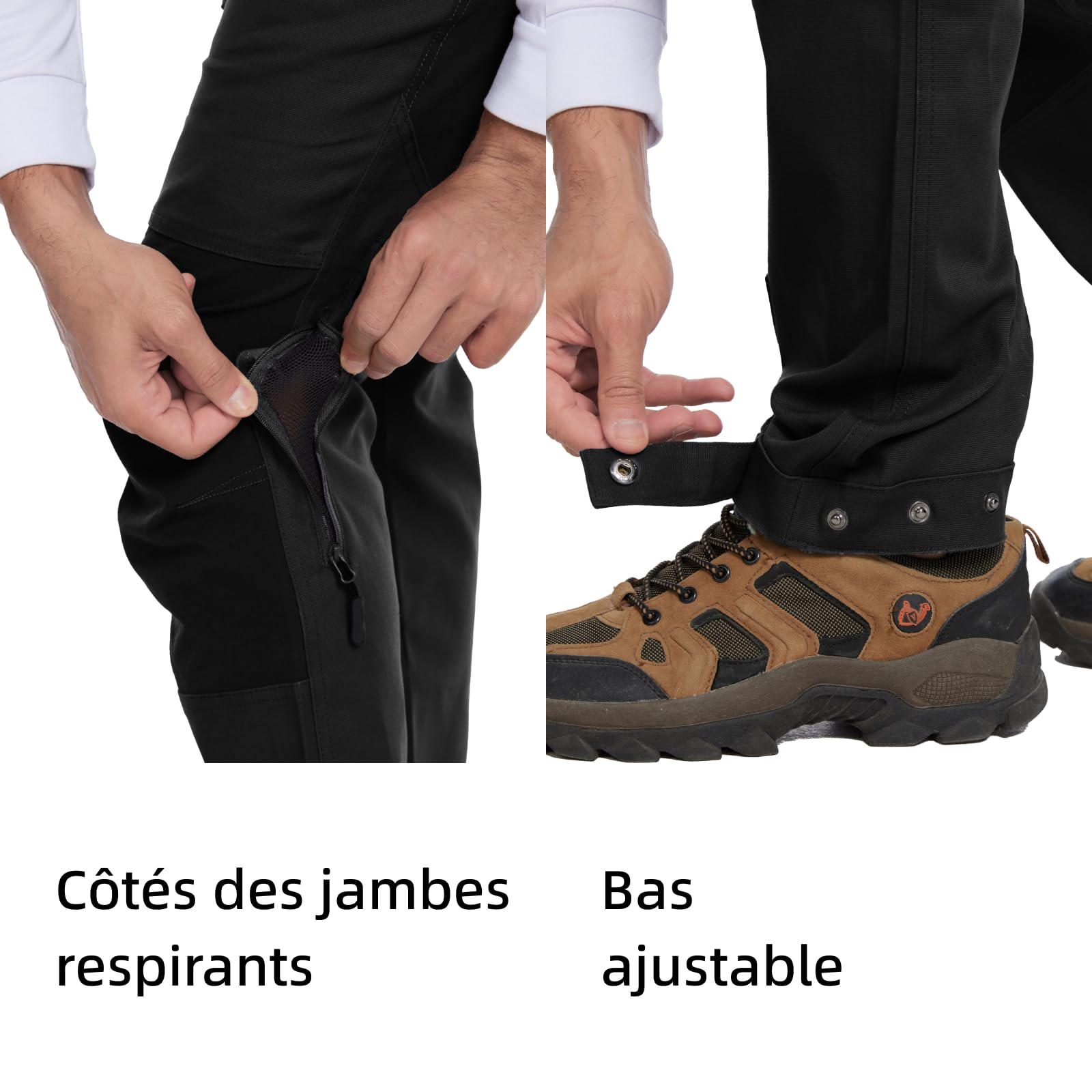WORK IDEA Pantalon de randonnée pour Femmes, Coupe Slim Stretch, imperméable, adapté aux activités de Plein air.