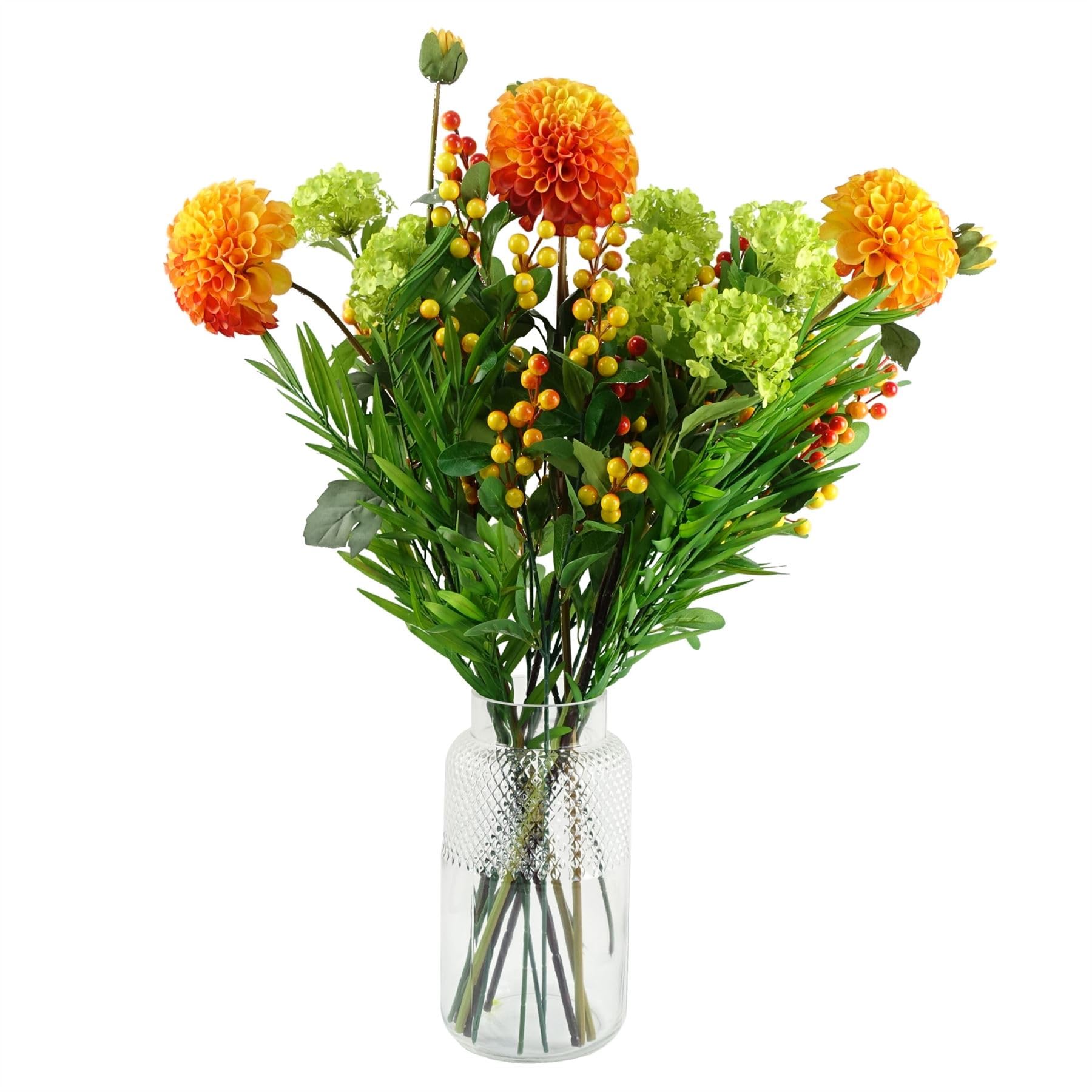 Designer Glass Vases, 29cm Clear Diamond - Image 2