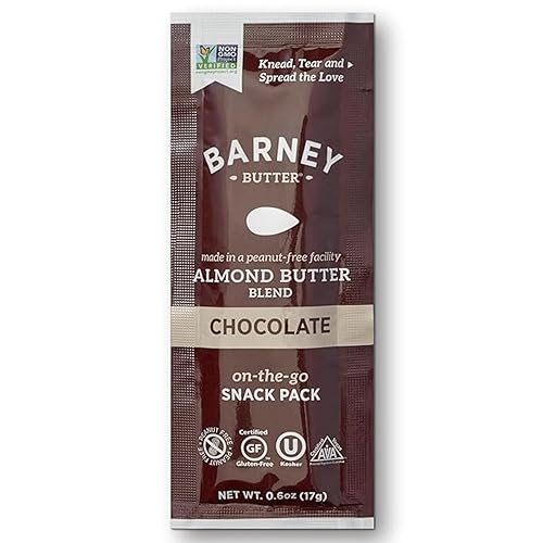 Miniatura 7 de Barney Butter Paquetes de bocadillos de mantequilla de almendras, chocolate, 0.6 onzas (paquete de 12), almendras sin piel, sin OMG, sin gluten,