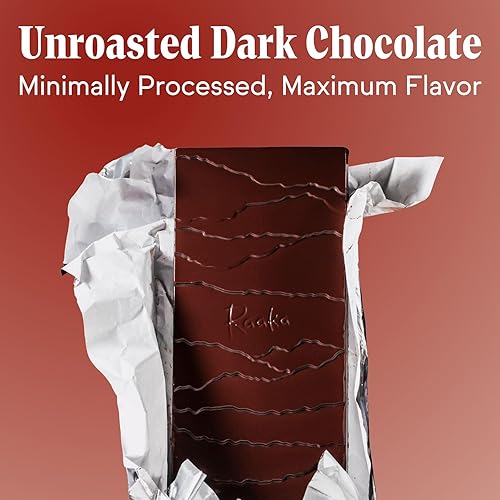Vista 5 de Raaka Chocolate Bourbon Cask Aged 82% Chocolate negro Regalo de chocolate negro gourmet Orgánico, vegano, sin soja, sin gluten, Kosher Barras