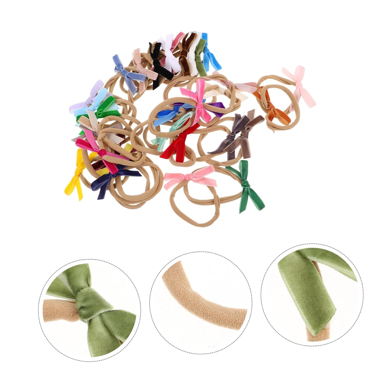 ORFOFE 32 Piece Bow Headbands for Newborns and Toddlers Soft Fluffy
