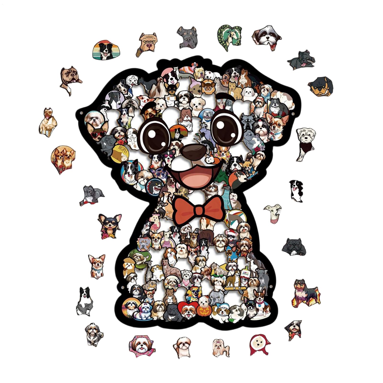 Puzzle in legno, 160 pezzi, leggero e preciso