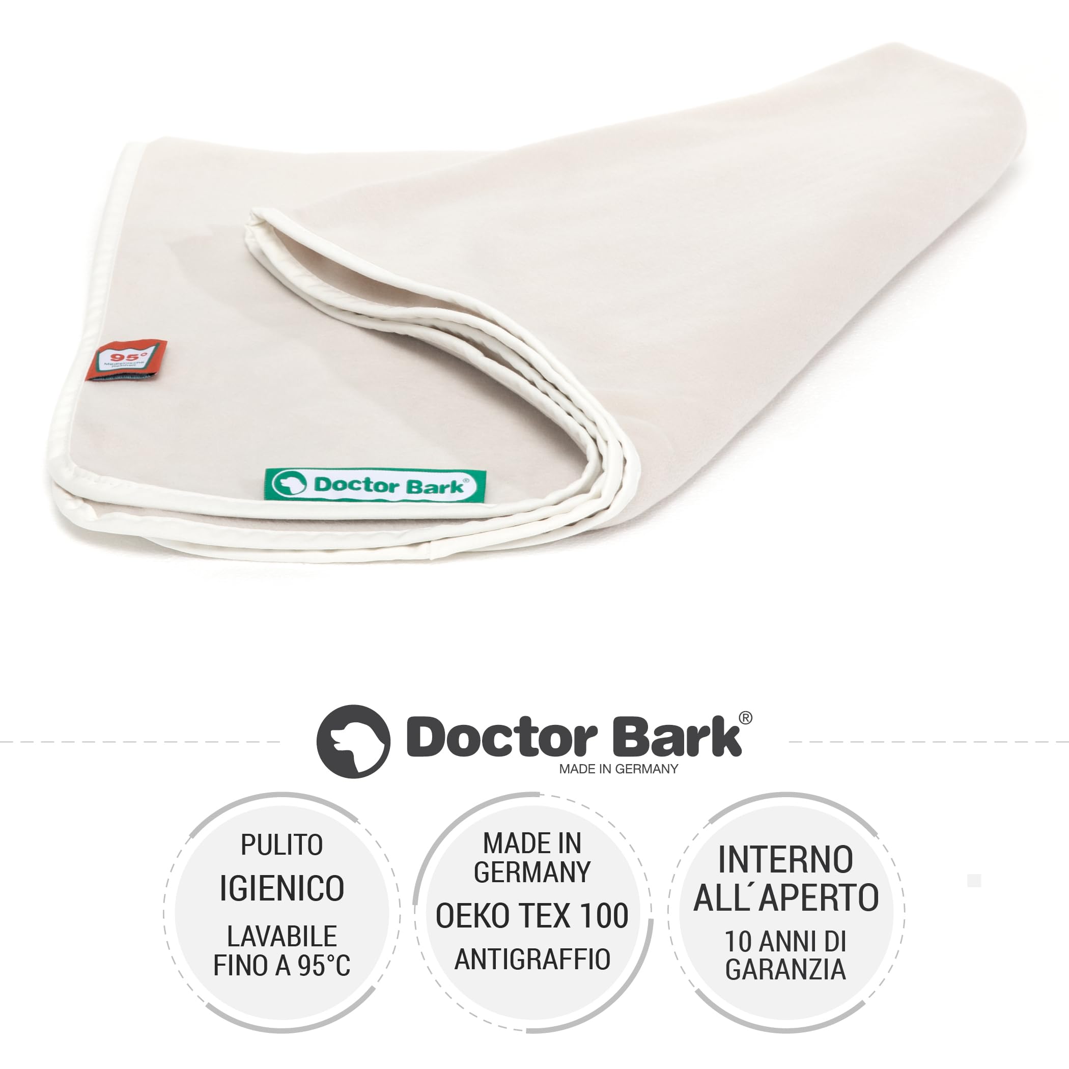 Doctor Bark Morbida coperta per cani lavabile fino a 95°C, morbida coperta in pile igienica, per divano e cuccia, morbida coperta per animali domestici – Made in Germany (lunghezza – 120 x 90 cm)