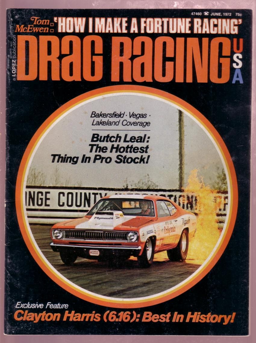 DRAG RACING JUN. 1972- COMPLETE COVERAGE OF DRAG SPORT VG