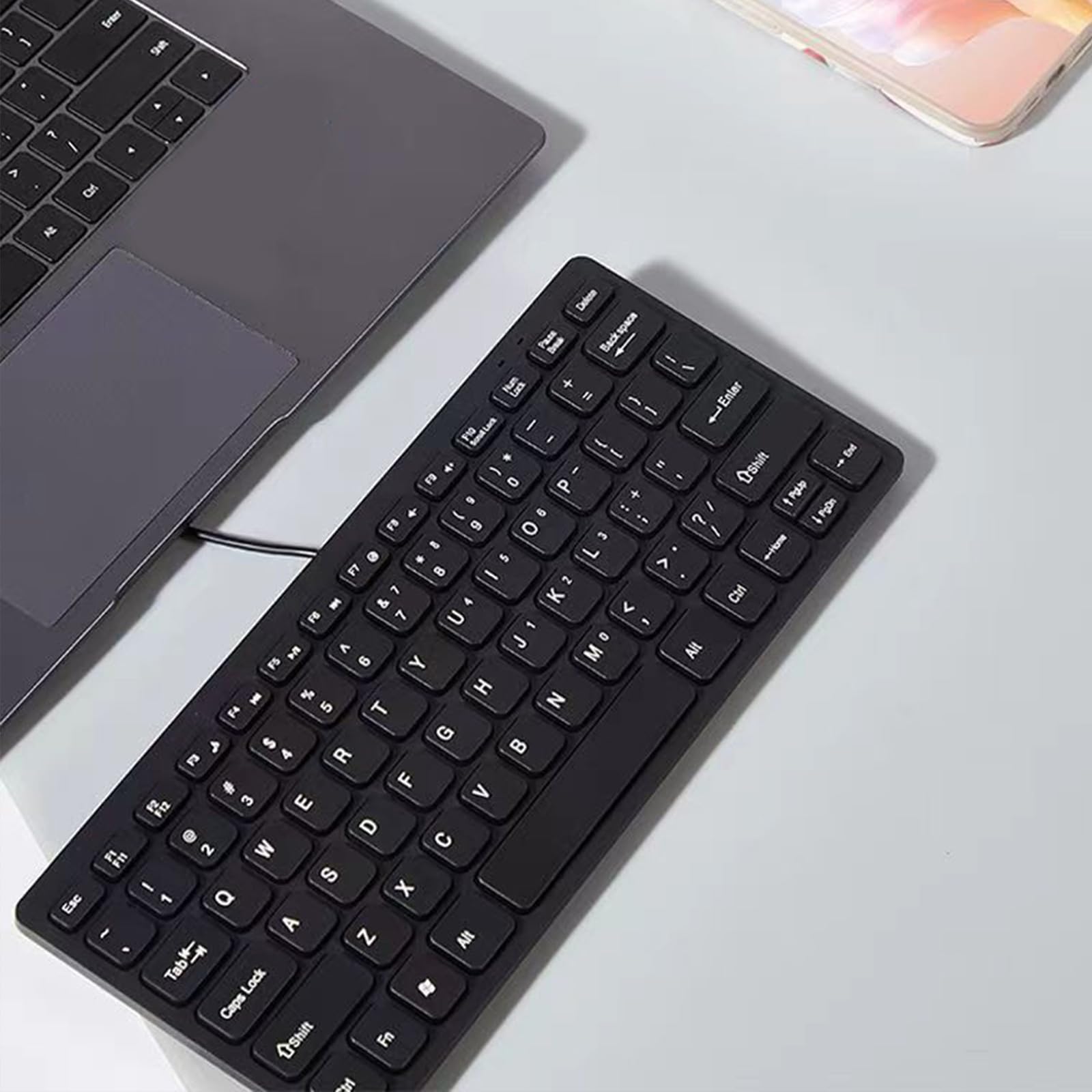 Amazon | SLXLYH 有線USBミニチュアキーボード 78キー 薄型デザイン