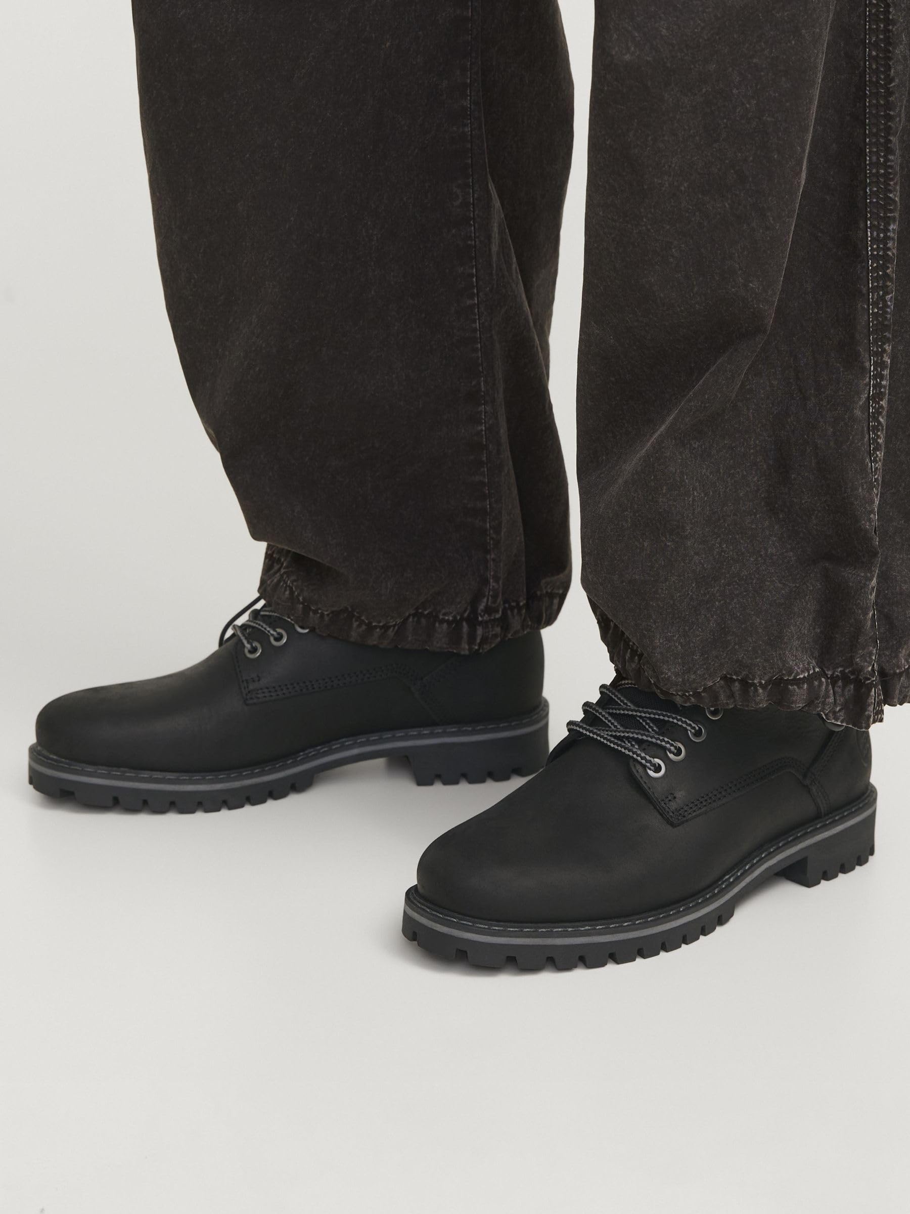 JACK & JONES Jfwqueensway - Stivale In Pelle Stivaletti stringatiUomo
