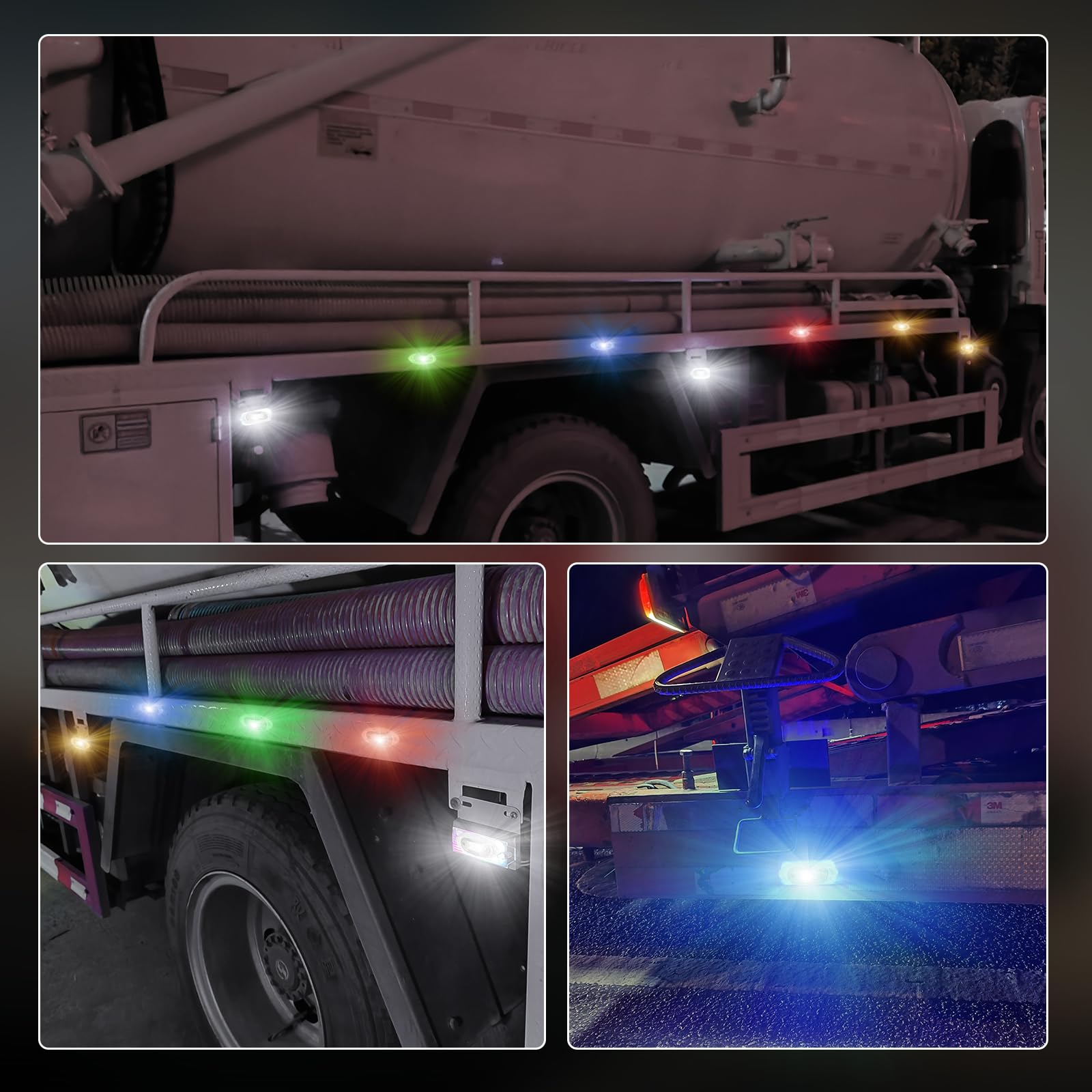 Luci di sagoma Laterali LED, 3.8 Inch 12V 24V Luci di sagoma LED Posteriore Anteriore Indicatore Luci di sagoma Laterali con Lunetta Cromata per Camion Rimorchio Van Bus, 6pcs