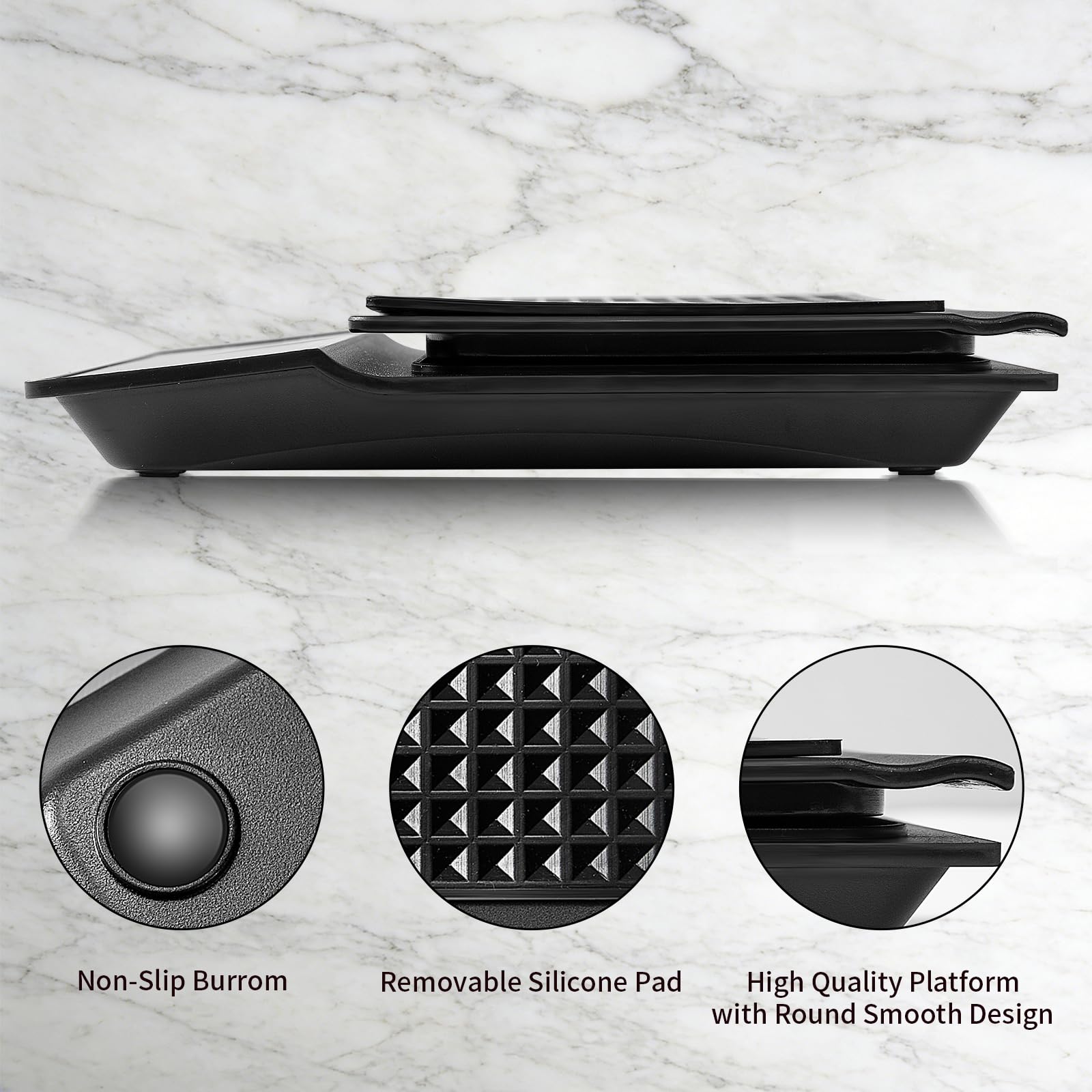 Báscula de café con temporizador, báscula de espresso de alta precisión de 3 kg/0,1 g, báscula digital de cocina para espresso y café vertido (pilas incluidas)