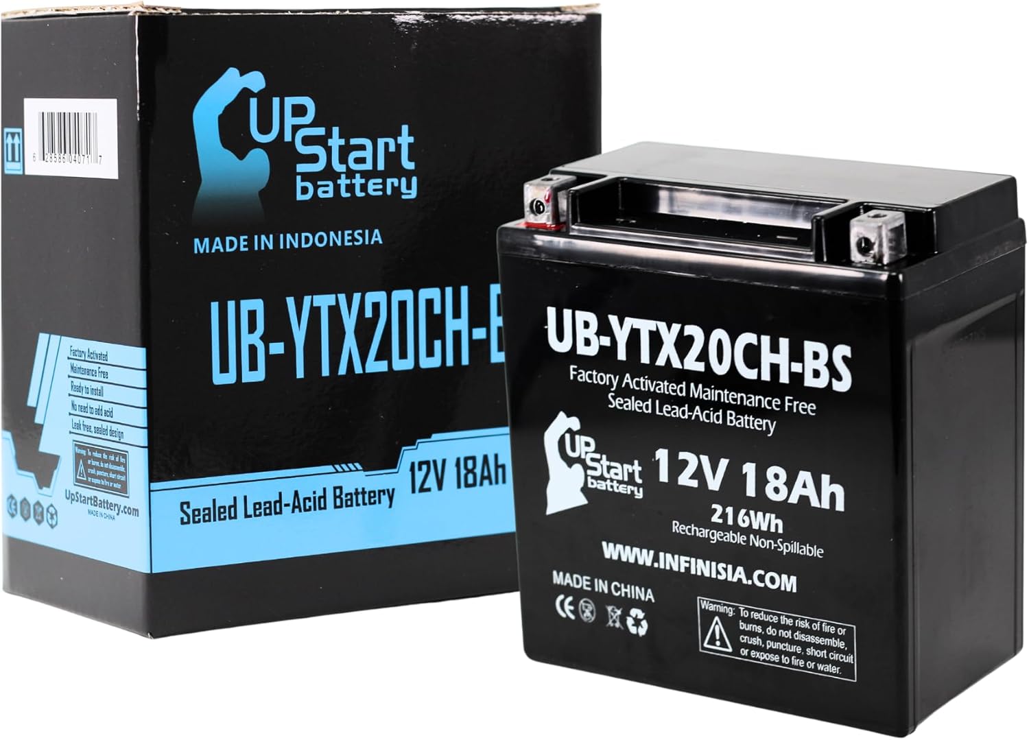 UB-YTX20CH-BS Battery Replacement for 2016 Kawasaki VN1700 Voyager, Nomad, Vaquero 1700 CC Motorcycle – Factory Activated, Maintenance Free, Motorcycle Battery – 12V, 18AH, UpStart Battery Brand UB-YTX20CH-BS Battery Replacement for 2016 Kawasaki VN1700 Voyager, Nomad, Vaquero 1700 CC Motorcycle – Factory Activated, Maintenance Free, Motorcycle Battery – 12V, 18AH, UpStart Battery Brand