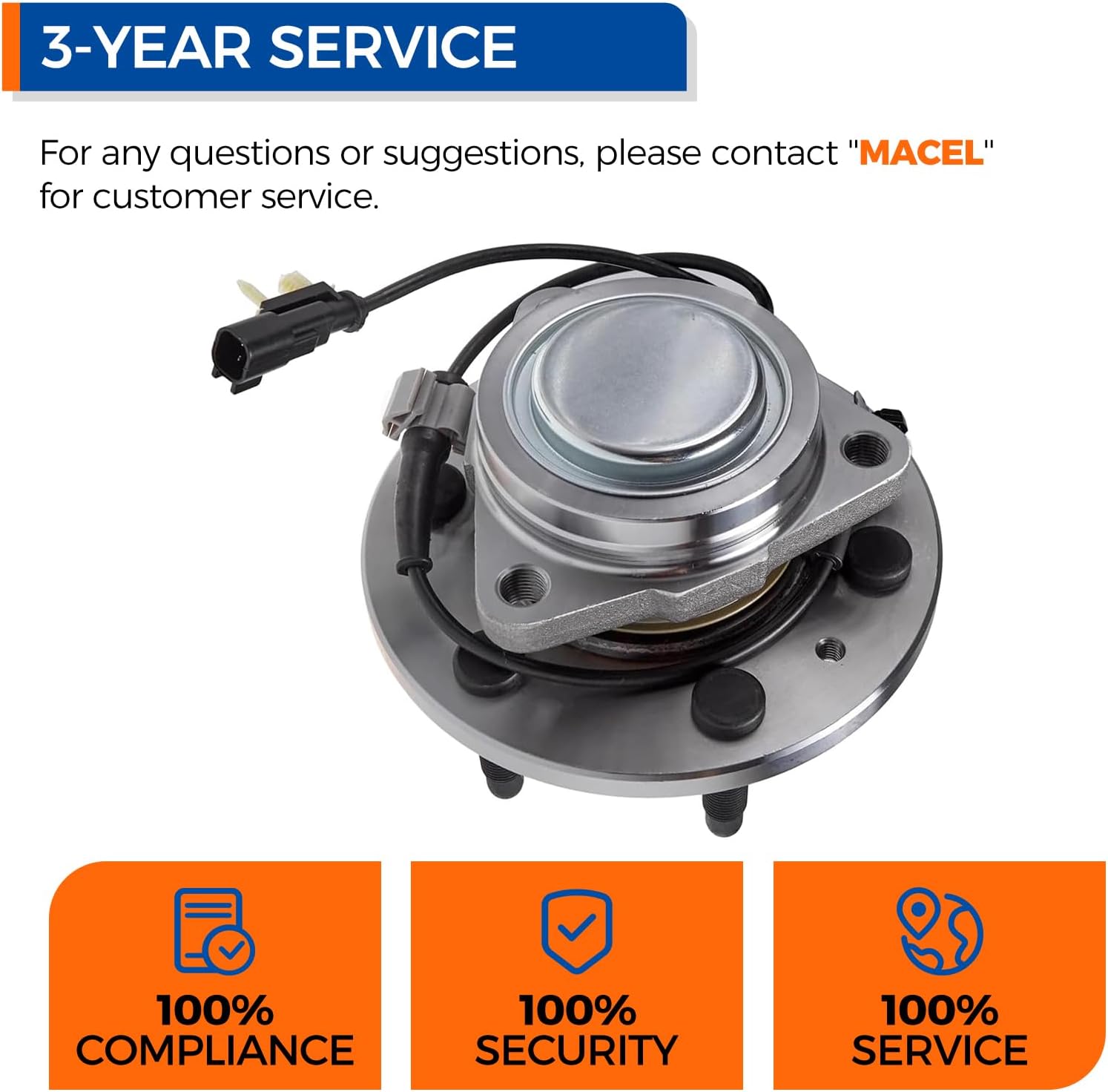 PAROD Pair 515159 Front RWD Wheel Bearing Hub Assembly Fit for 2015-2020 Cadillac Escalade, ESV, 2014-2018 Silverado 1500, 2019 Silverado 1500 LD,Suburban, Tahoe, Sierra 1500, Limited, Yukon, Yukon XL - Image 7