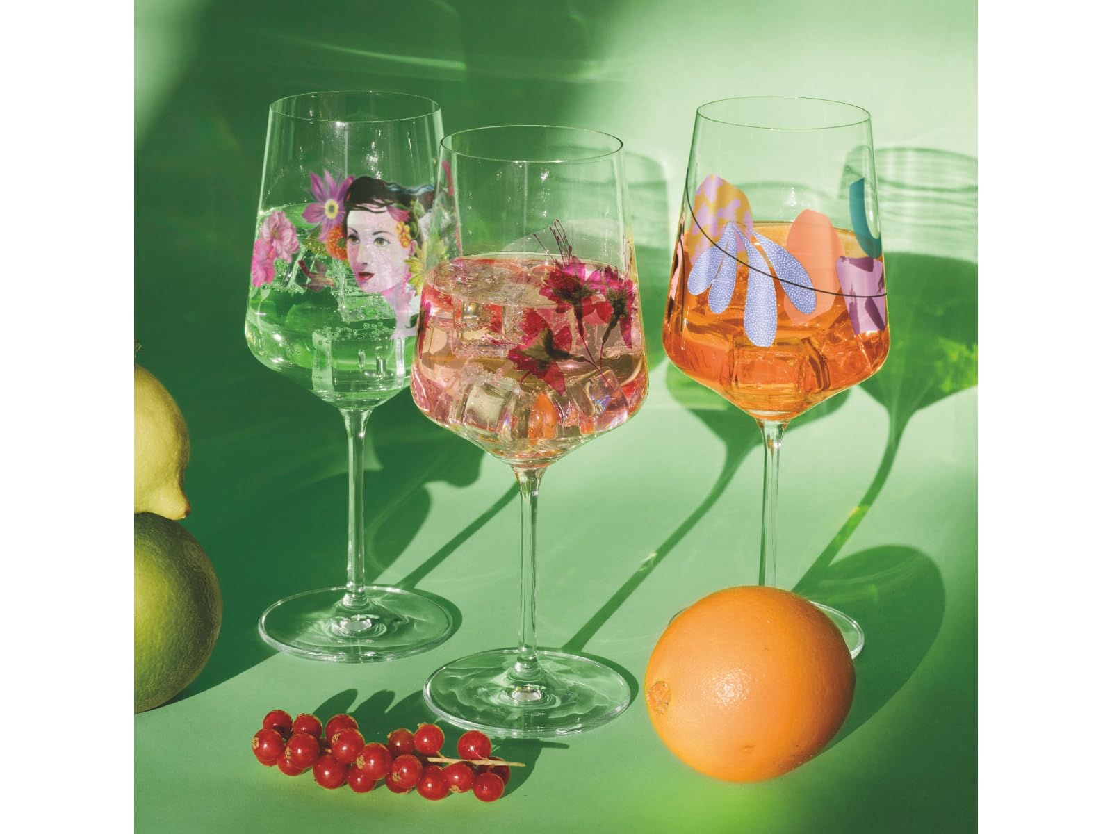 RITZENHOFF 2931014 Kieliszek do aperitifu 500 ml - Seria Sommerrosa - Motyw nr 14 z kolorowym flamingiem - Made in Germany