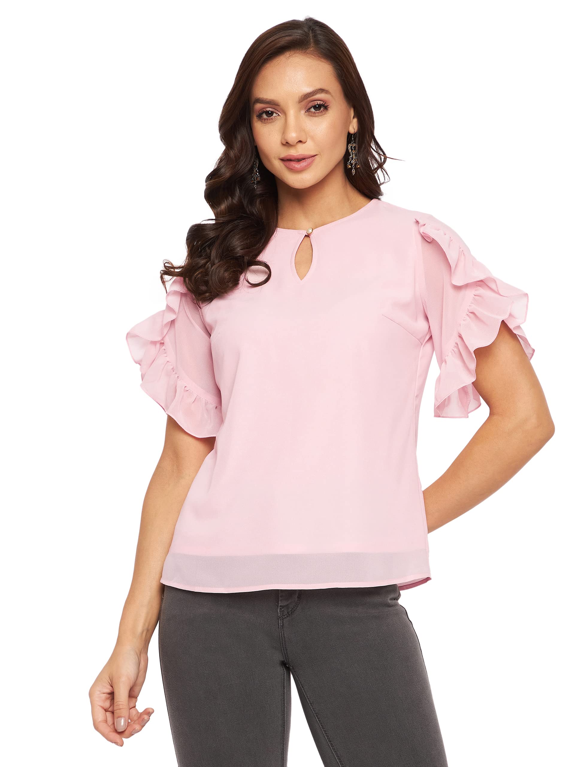 Women's Solid Relaxed Fit Top-image-31