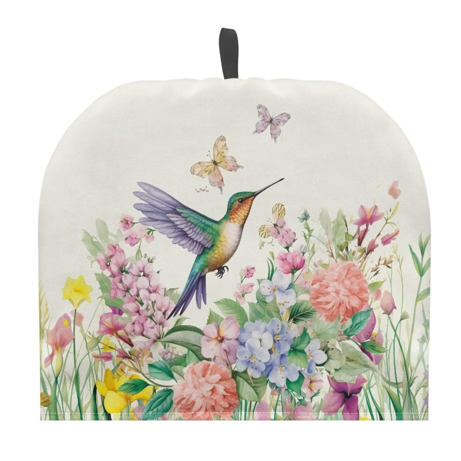 TODIYADDU Hummingbird Floral Tea Cozy for Women Butterfly Daisy Teapot Cozy Kettle Cover Water Tea Warmer Kitchen Home Decorative Tea Pots Cozy with Portable Loop for Housewife, Friend, Mom Gifts