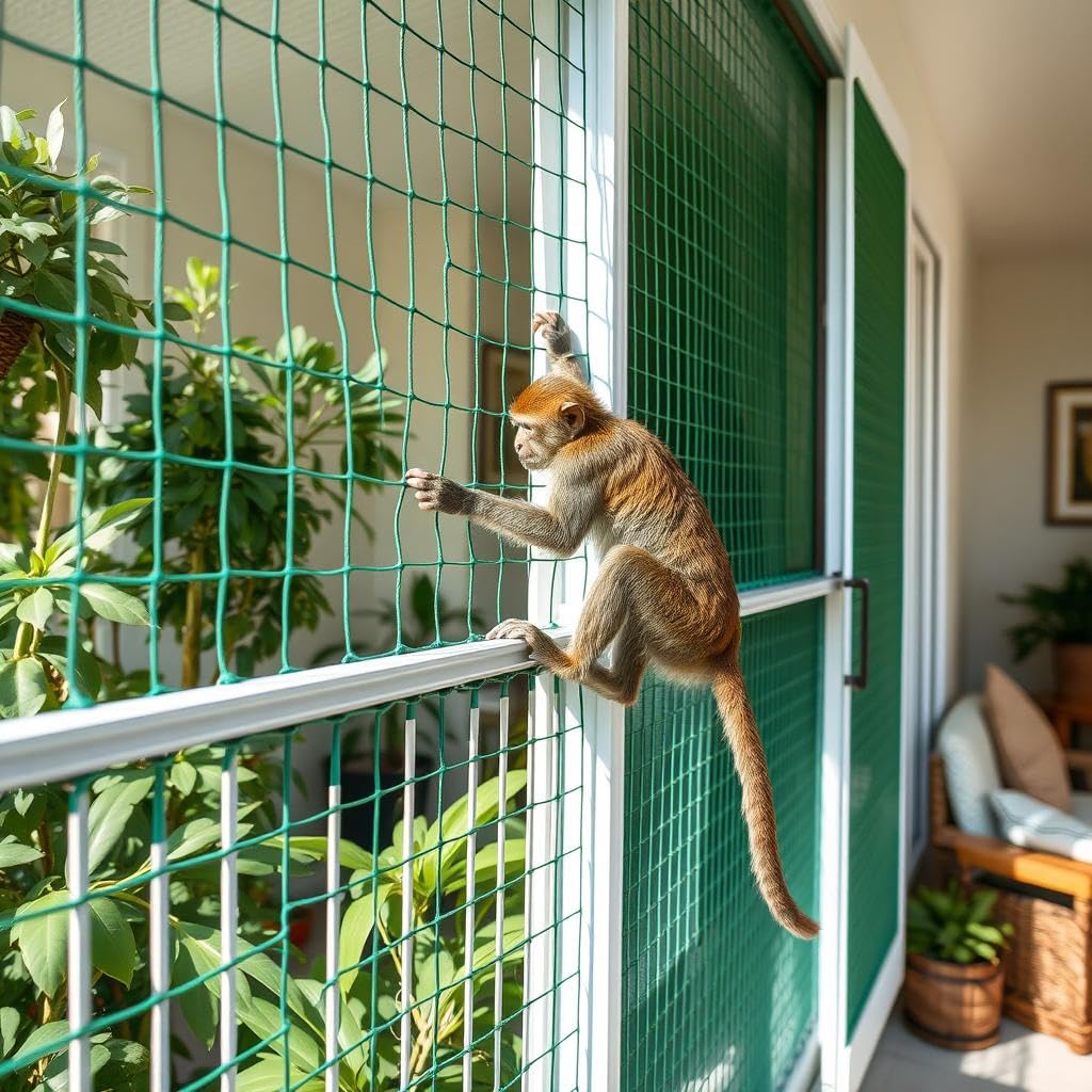 HT XPLORIX™ [ 6x6 Feet ] Monkey Safety Net ? 2.5mm Thick, 45 Ply, 45mm Mesh | Heavy-Duty Nylon Protection Net-image-33