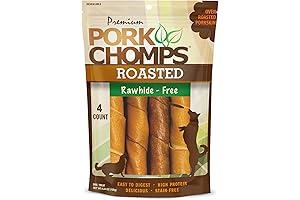 Pork Chomps Roasted Pork Skin Dog Chews: Long-Lasting Dental Treats for Your Furry Friend