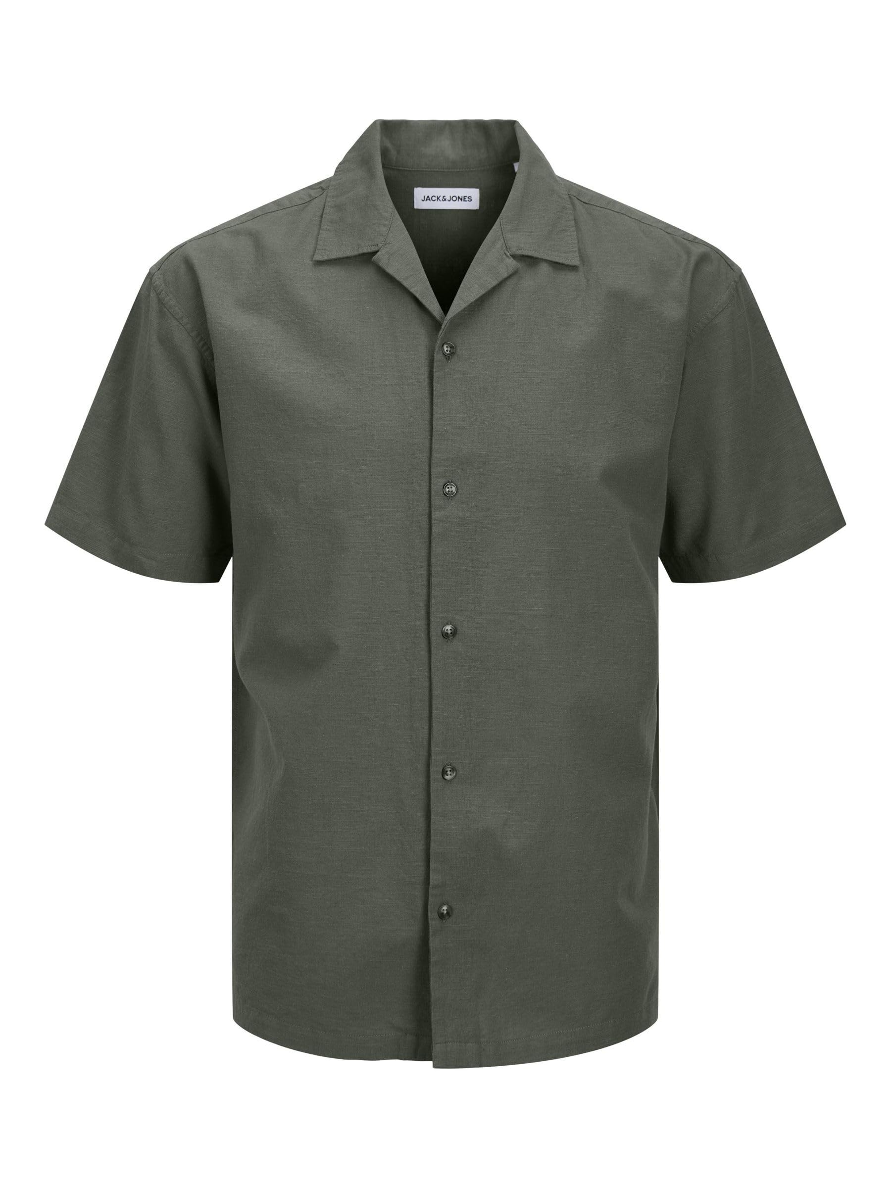 JACK & JONES Jjesummer Resort Shirt Ss Sn, Beetle, L
