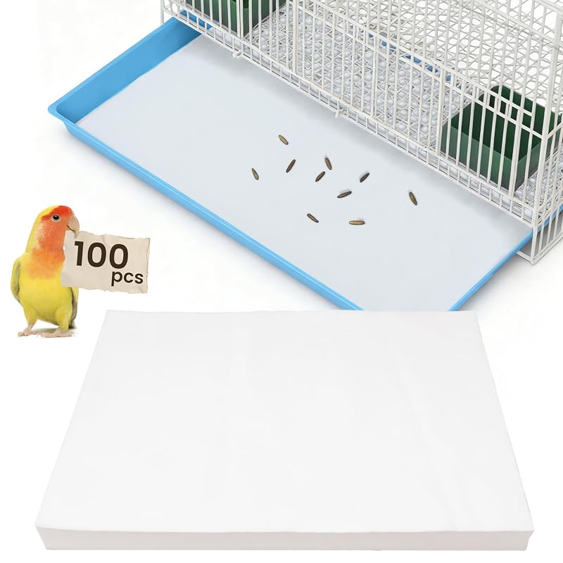 Forro descartável absorvente para gaiola de aves BREENHILL, 44,96 x 35,05 cm, pacote com 100 folhas