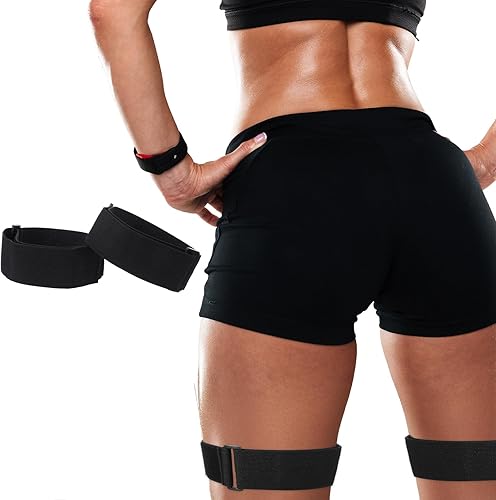 Miniatura 2 de TIESOME 2 bandas de oclusión para mujer, glúteos para construcción de cadera, restricción de flujo sanguíneo, bandas de resistencia para glúteos,