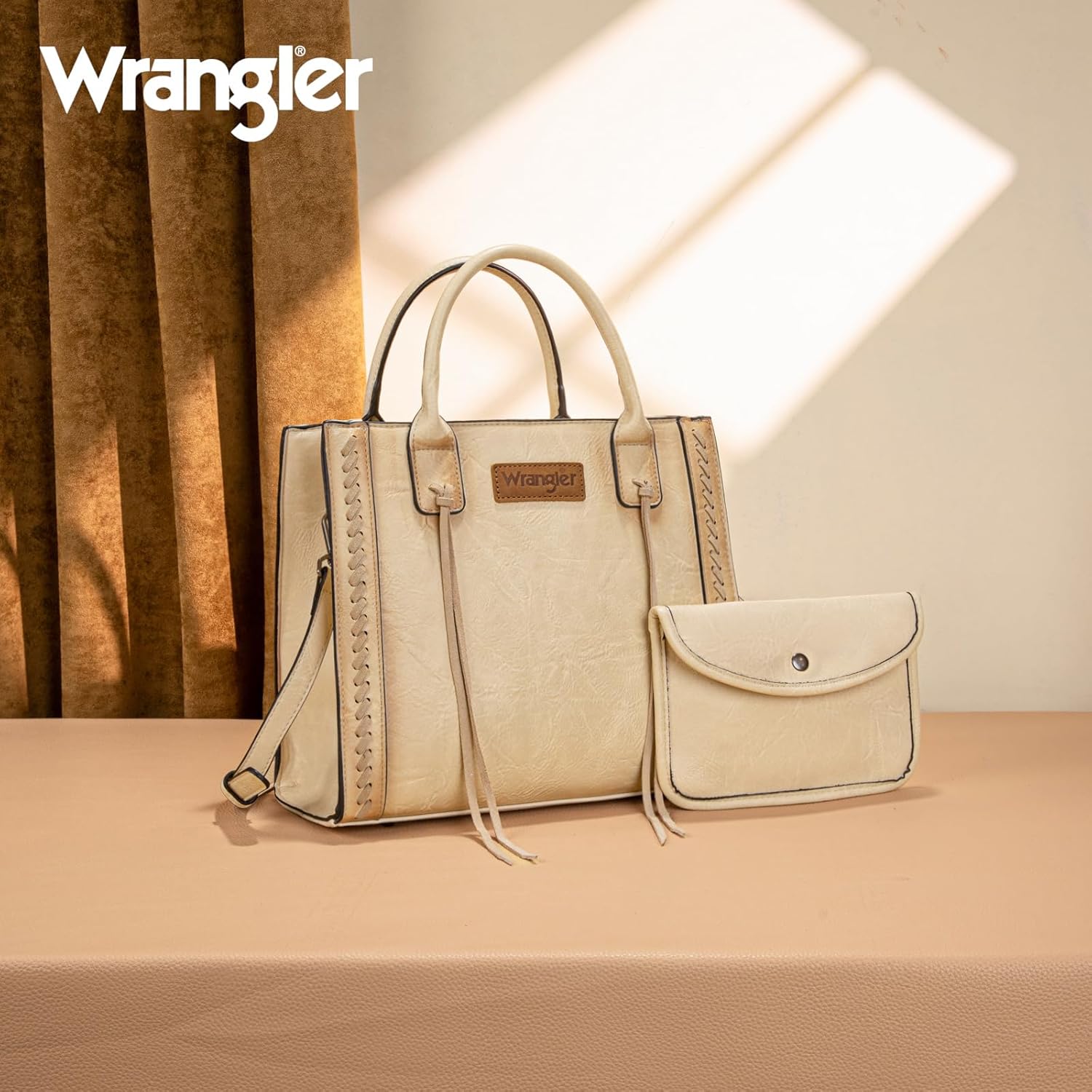 Wrangler Tote Bag for Women Western Cowhide Purse and Wallet Set - Image 7