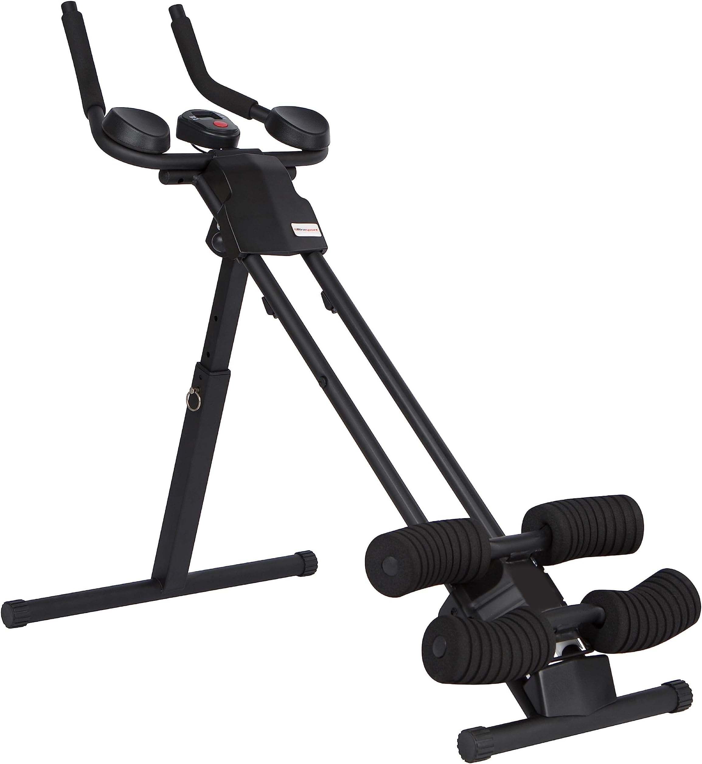 Ultrasport Abdominal Trainer Ultra 150 Power AB Trainer, Muscle Trainer with Knee Pad, Foldable Fitness Device with Training Computer, 4-Way Adjustable, Targeted ab Training
