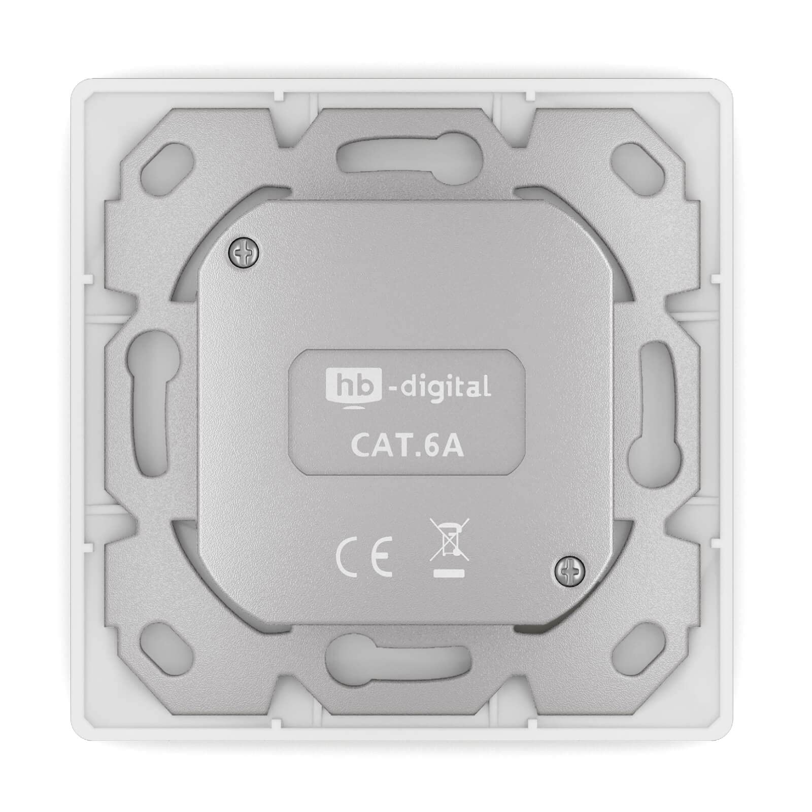 HB-Digital Lot de 5 Prises réseau Cat 6a pour Cat.5 Cat.5e Cat.6 Cat.6a Cat 7 Câble de Pose avec 2 Ports RJ45 Prise combinée de données réseau encastrée Universelle EIA/TIA 568A&B 8P8C Giga Ethernet